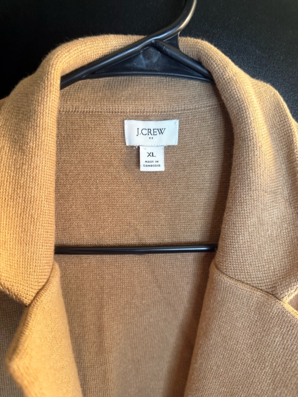 J Crew Schoolboy Sweater Blazer Womens XL Camel Tan Preppy Career Office - Picture 3 of 7